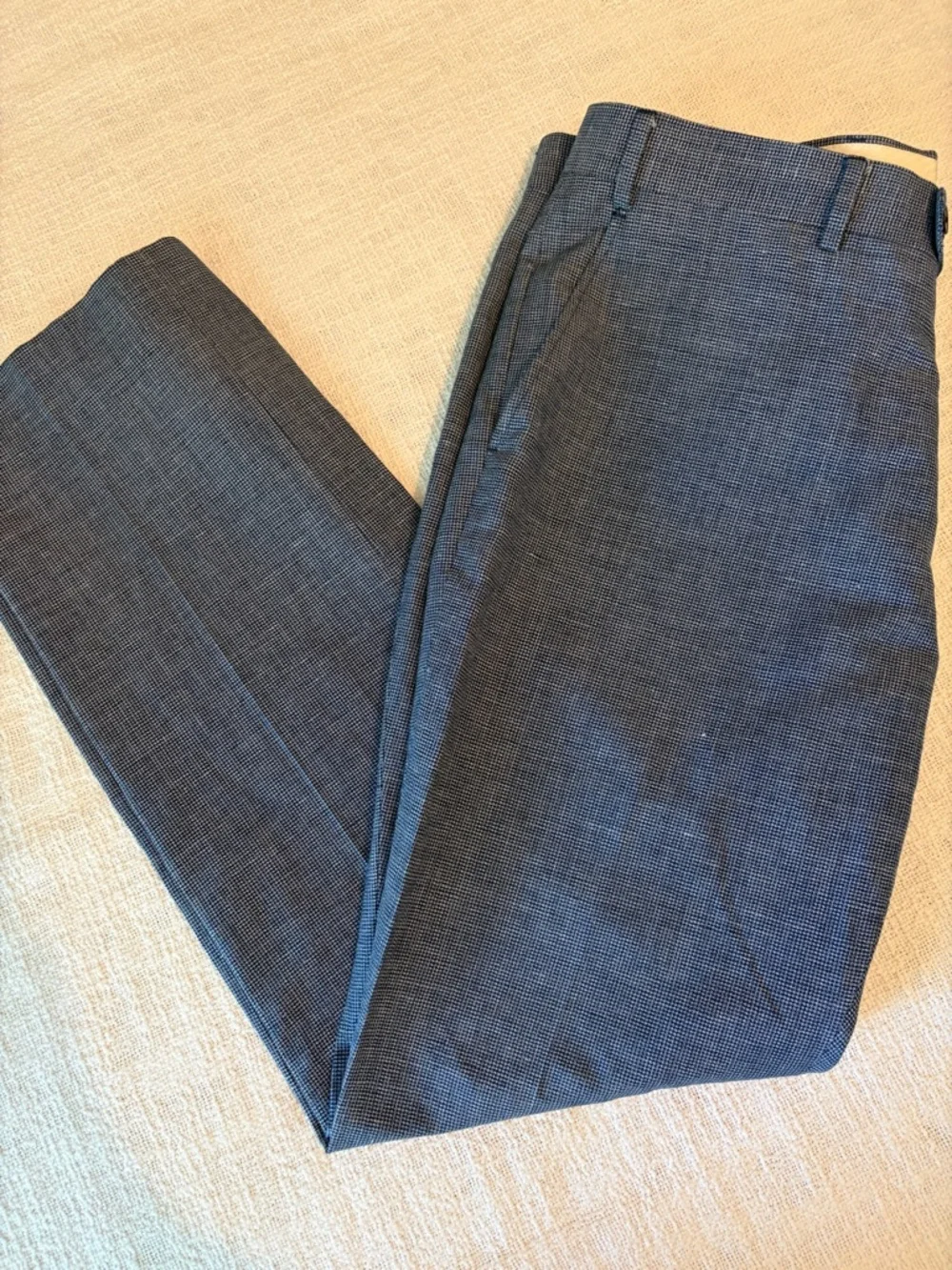Men's Light Blue Textured Perry Ellis Suit